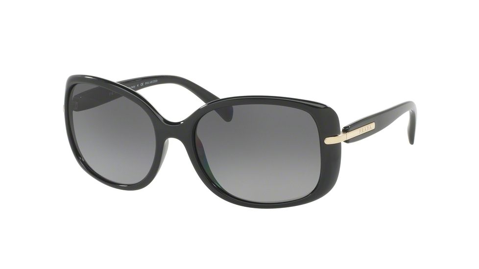 Prada PR08OS Progressive Prescription Sunglasses, 57mm, Black, PR08OS-1AB5W1-57-PRO