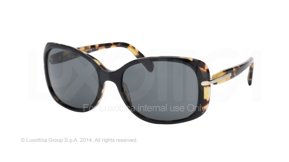 Prada PR08OS Progressive Prescription Sunglasses PR08OS-NAI1A1-57 - Lens Diameter 57 mm, Frame Color Top Black/Medium Havana