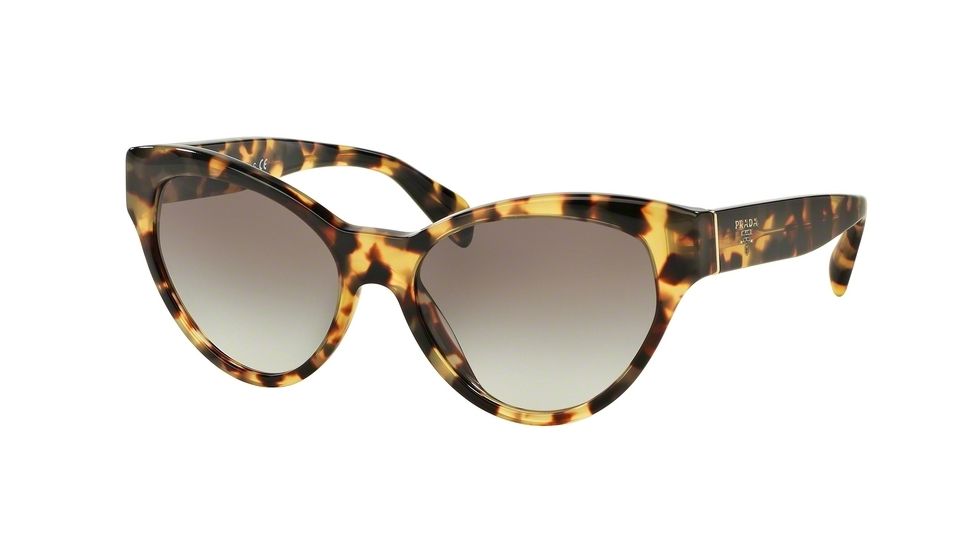 Prada PR08SS Sunglasses 7S00A7-55 - Medium Havana Frame, Grey Gradient Lenses