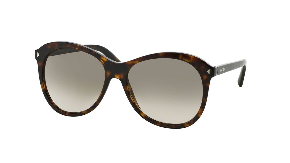 Prada PR13RSF Sunglasses 2AU3D0-57 - Havana Frame, Grey Gradient Lenses