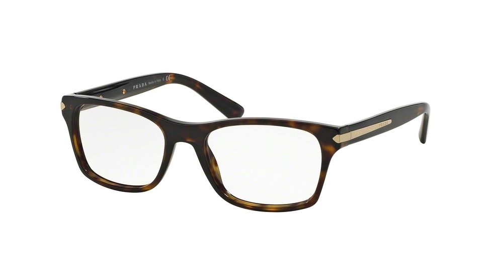 Prada PR16SV Eyeglass Frames 2AU1O1-52 - Havana Frame