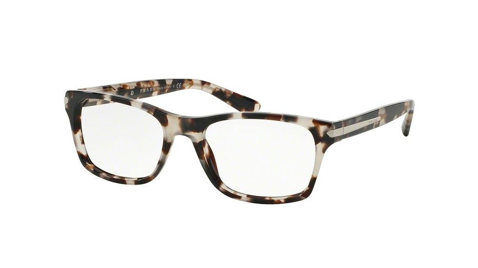 Prada PR16SV Eyeglass Frames UAO1O1-52 - Spotted Opal Brown Frame
