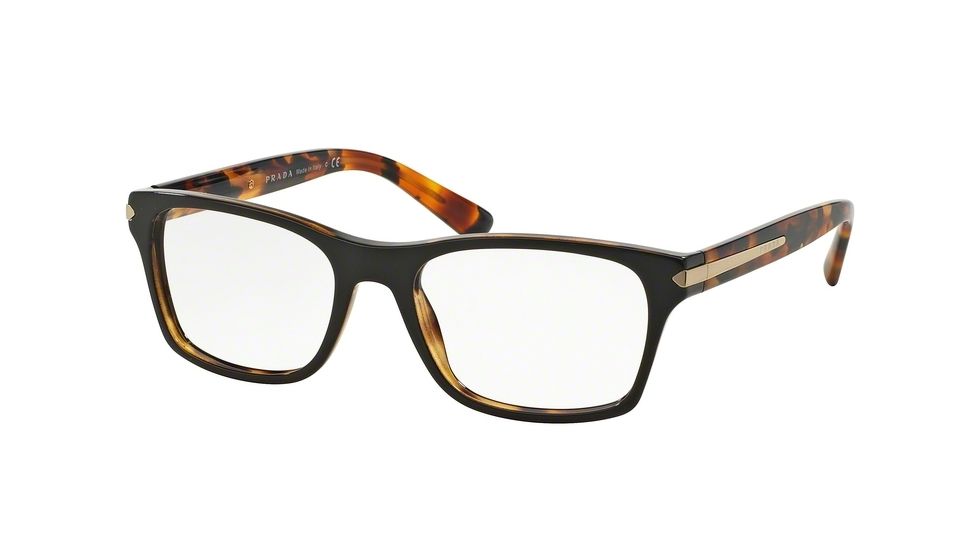 Prada PR16SV Eyeglass Frames UBS1O1-52 - Top Brown / Havana Frame