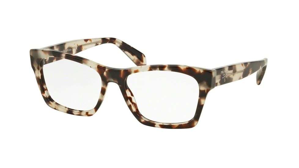 Prada PR22SVF Eyeglass Frames UAO1O1-54 - Spotted Opal Brown Frame