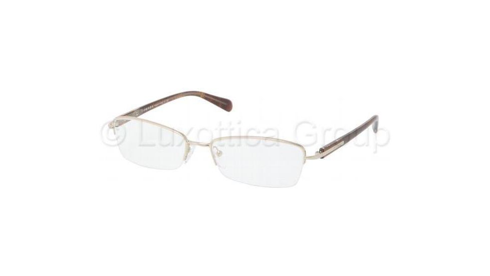 Prada PR52OV Eyeglass Frames ZVN1O1-5217 - Pale Gold Frame, 52mm Lens Diameter