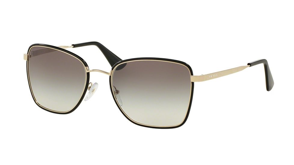 Prada PR52SS Bifocal Prescription Sunglasses PR52SS-1AB0A7-58 - Lens Diameter 58 mm, Frame Color Black/pale Gold