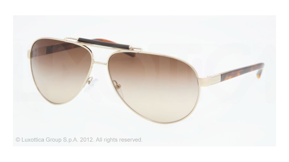 Prada PR54NS Progressive Prescription Sunglasses PR54NS-ZVN6S1-64 - Lens Diameter 64 mm, Lens Diameter 64 mm, Frame Color Light Gold