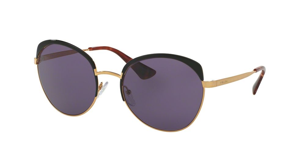 Prada PR54SS Progressive Prescription Sunglasses PR54SS-LAX6O2-59 - Lens Diameter 59 mm, Frame Color Antique Gold/black