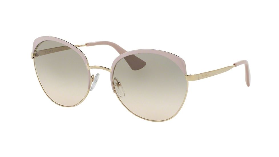 Prada PR54SS Progressive Prescription Sunglasses PR54SS-UF53H2-59 - Lens Diameter 59 mm, Frame Color Pink/Pale Gold