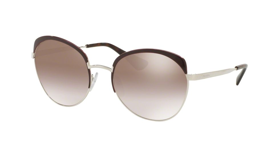 Prada PR54SS Progressive Prescription Sunglasses PR54SS-UF64O0-59 - Lens Diameter 59 mm, Frame Color Amaranth/silver