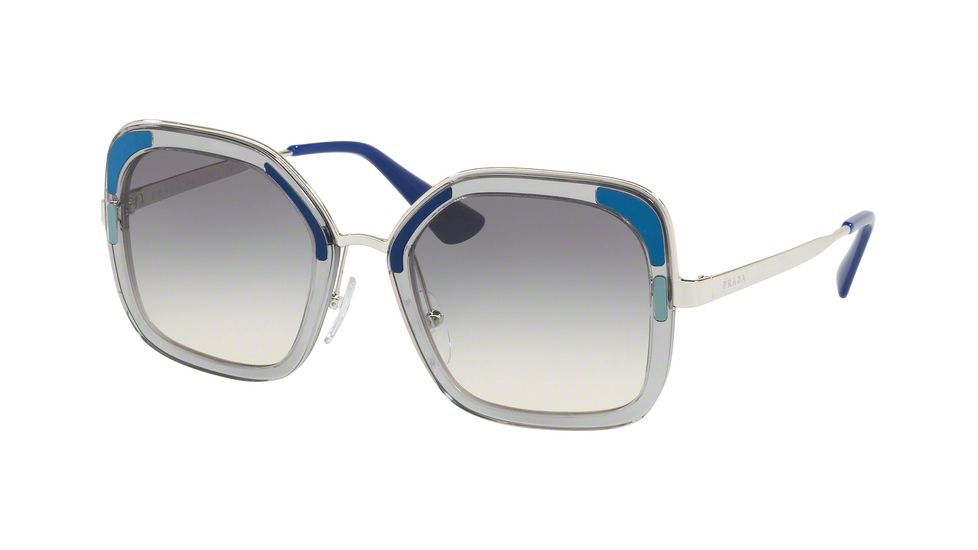 Prada PR57US Progressive Prescription Sunglasses PR57US-LMD130-54 - Lens Diameter 54 mm, Frame Color Transparent Grey
