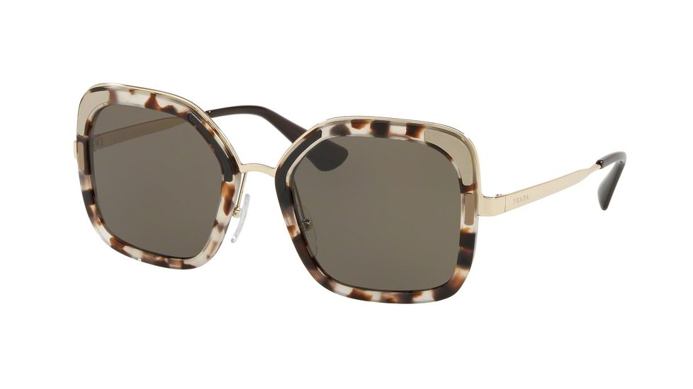 Prada PR57US Progressive Prescription Sunglasses, 54mm, Spotted Opal Brown, PR57US-UAO5S2-54-PRO