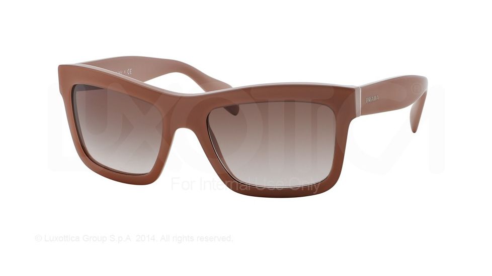 PRADA LOGO PR25QS Single Vision Prescription Sunglasses PR25QS-TFK3G0-56 - Lens Diameter 56 mm, Frame Color Matte Opal Pink/opal Pink