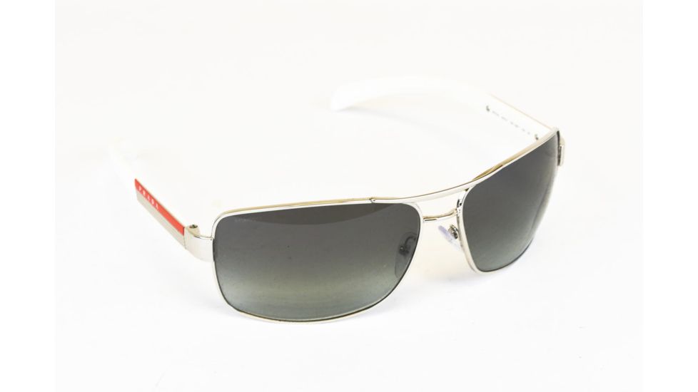 Prada PS54IS Progressive Prescription Sunglasses PS54IS-1BC3M1-6514 - Frame Color Silver, Lens Diameter 65 mm