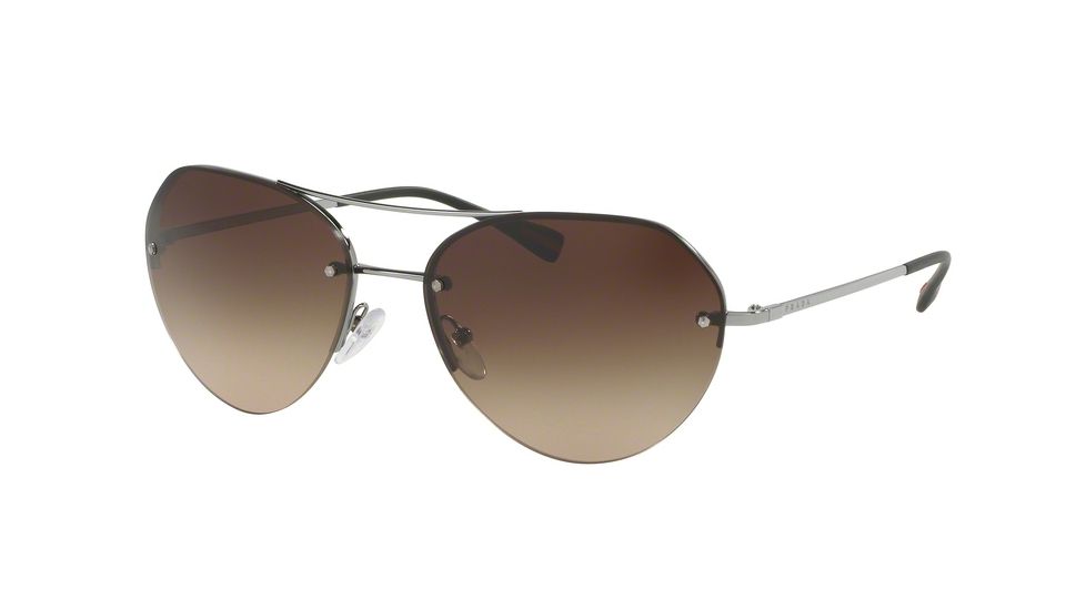 Prada PS57RS Progressive Prescription Sunglasses PS57RS-5AV6S1-59 - Lens Diameter 59 mm, Frame Color Gunmetal