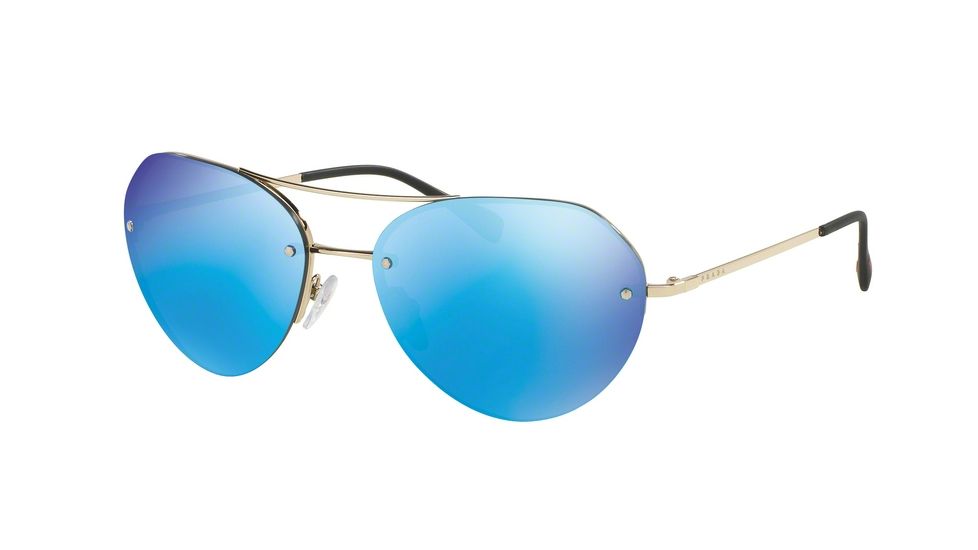 Prada PS57RS Progressive Prescription Sunglasses PS57RS-ZVN5M2-59 - Lens Diameter 59 mm, Frame Color Pale Gold