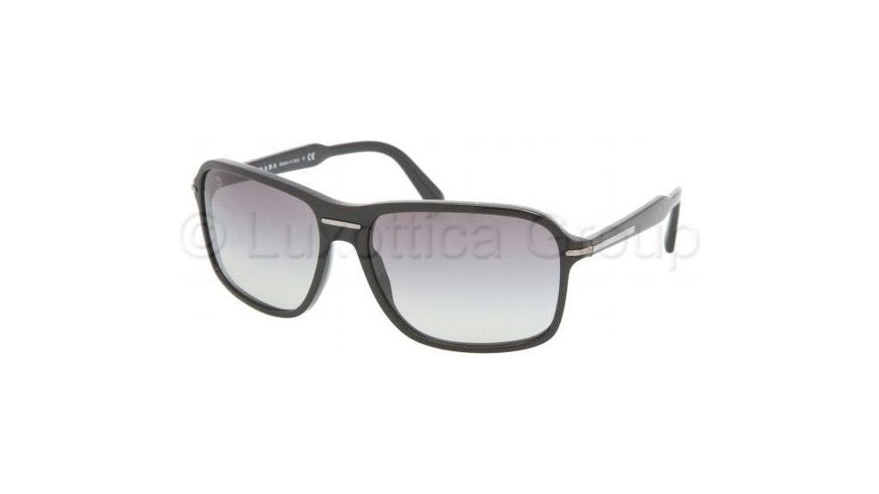 Prada PR02NS Sunglasses with No-Line Progressive Rx Prescription Lenses PR02NS-1AB3M1-6116 - Frame Color: Black, Lens Diameter: 61 mm