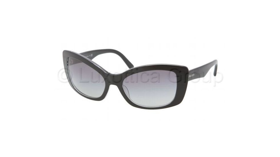 Prada PR03NS Sunglasses with No-Line Progressive Rx Prescription Lenses PR03NS-2AF3M1-5718 - Lens Diameter 57 mm, Frame Color Crystal Black