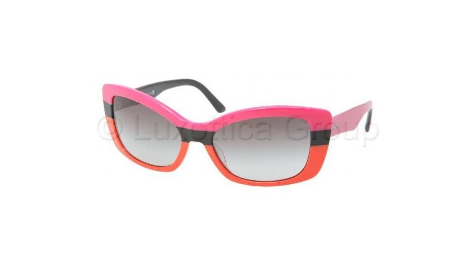Prada PR03NS Sunglasses with No-Line Progressive Rx Prescription Lenses PR03NS-DAO3M1-5718 - Lens Diameter: 57 mm, Frame Color: Fuxia / Black / Orange