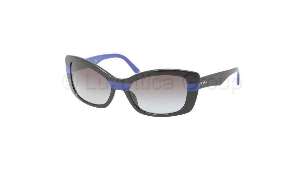 Prada PR03NS Sunglasses with No-Line Progressive Rx Prescription Lenses PR03NS-DAP3M1-5718 - Lens Diameter: 57 mm, Frame Color: Black / Blue / Black