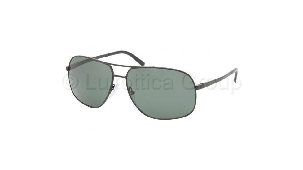 Prada Sunglasses PR53MS 1BO3O1-6114 - Matte Black Frame, Crystal Green Lenses, 61mm Lens Diameter