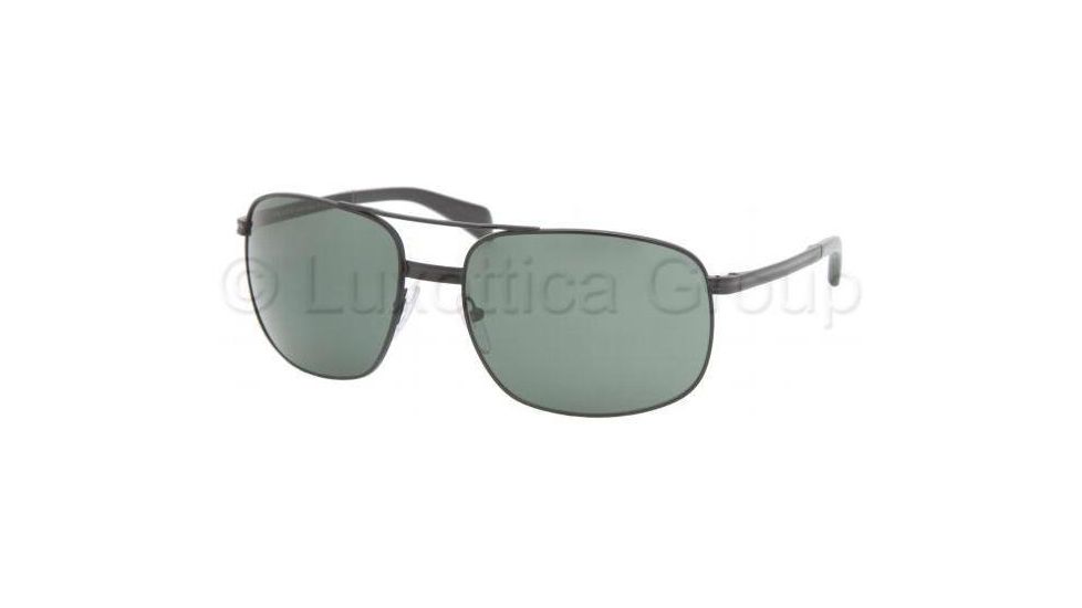 Prada Sunglasses PR60MS 1BO3O1-6318 - Matte Black Crystal Green