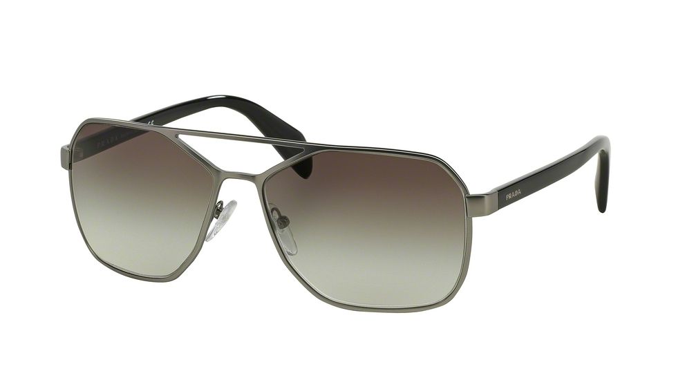 Prada TYPE PR54RS Sunglasses 7CQ0A7-60 - Matte Gunmetal Frame, Grey Gradient Lenses