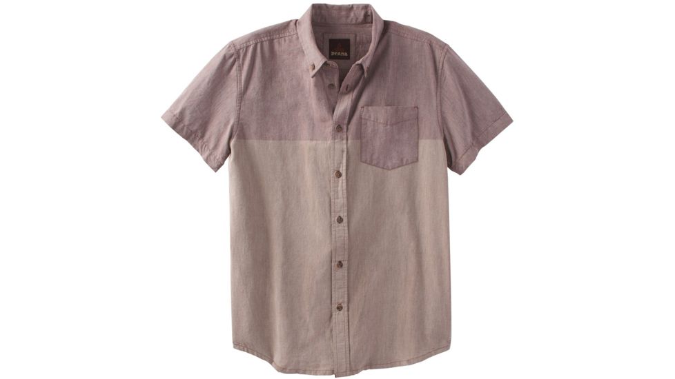 prAna Broderick Solid Short Sleeve Shirt - Men's, Raisin, Medium, M11170310-RSN-M