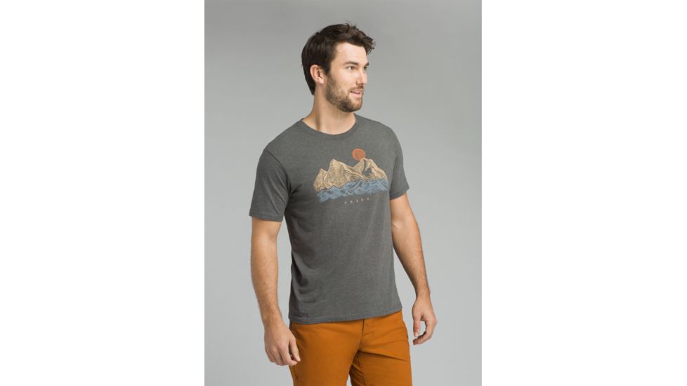 prAna Coronado T-Shirt - Men's, Charcoal Heather, Large, M13181432-CCHT-L
