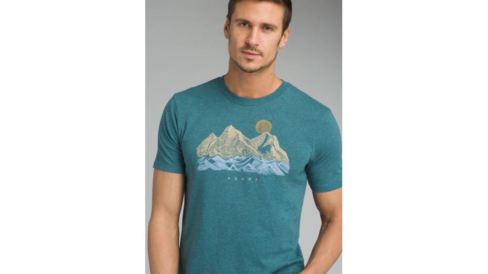 prAna Coronado T-Shirt - Mens, Deep Balsam Heather, Medium, M13181432-DMHT-M