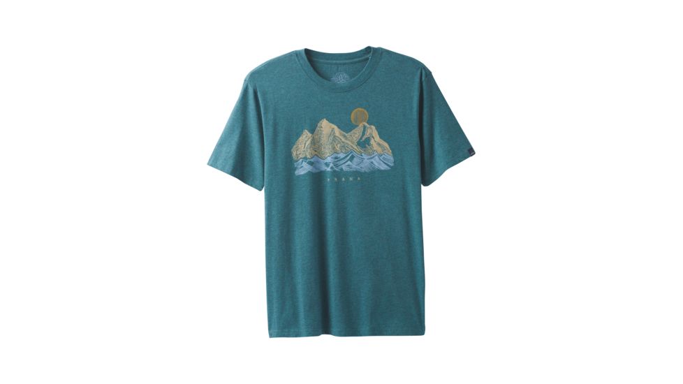 prAna Coronado T-Shirt - Mens, Deep Balsam Heather, Medium, M13181432-DMHT-M