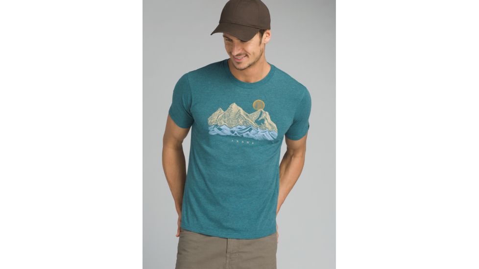 prAna Coronado T-Shirt - Men's, Deep Balsam Heather, Medium, M13181432-DMHT-M