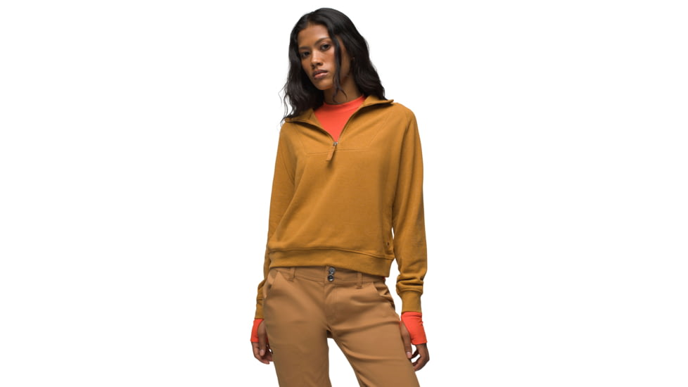 prAna Cozy Up Pullover - Womens, Spiced Heather, Extra Small, 2046111-200-XS