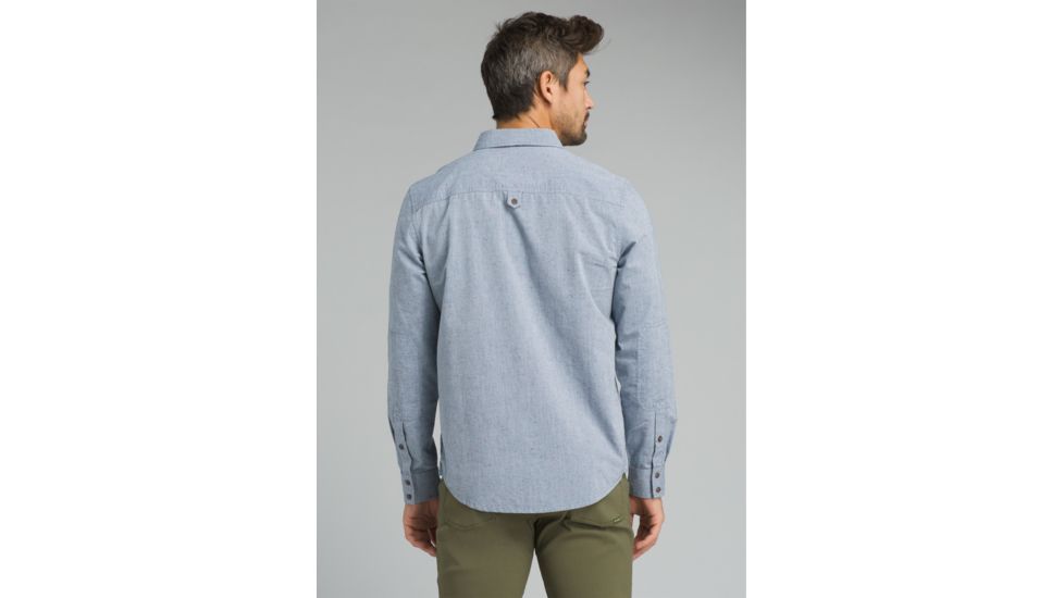 prAna Dilettante Long Sleeve Slim Shirt - Mens, Nautical, Large, M23180492-NAU-L