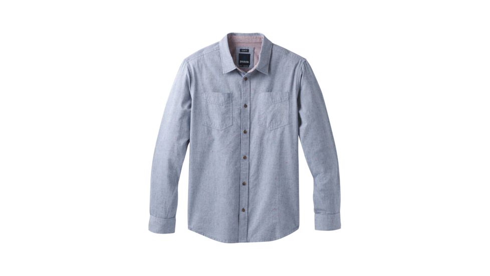 prAna Dilettante Long Sleeve Slim Shirt - Mens, Nautical, Large, M23180492-NAU-L