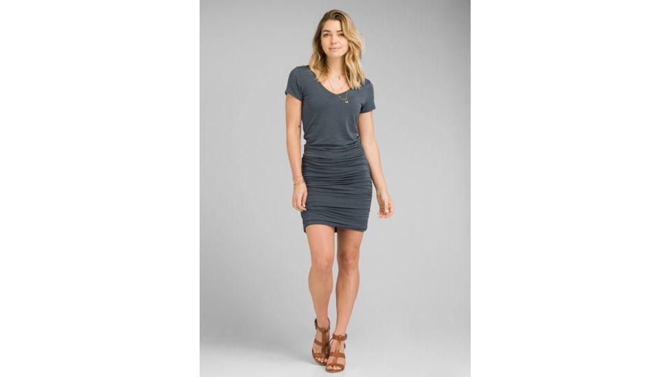 prAna Foundation Dress - Womens, Grey Blue Heather, Medium, W31180370-GBHT-M