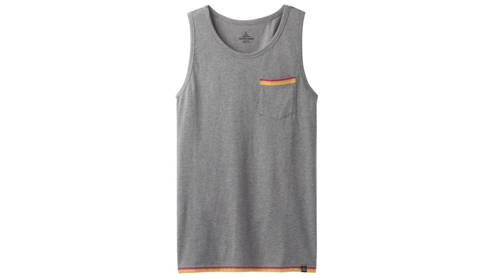 prAna Garrity Tank Mens, Gravel Heather, Small, M11181404-GRHT-S