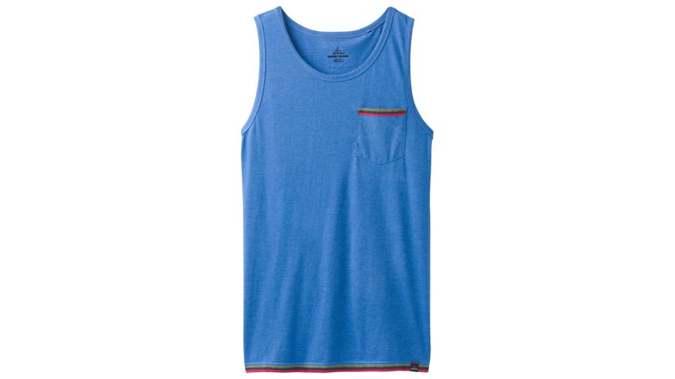 prAna Garrity Tank Mens, Island Blue Heather, Small, M11181404-IBHT-S