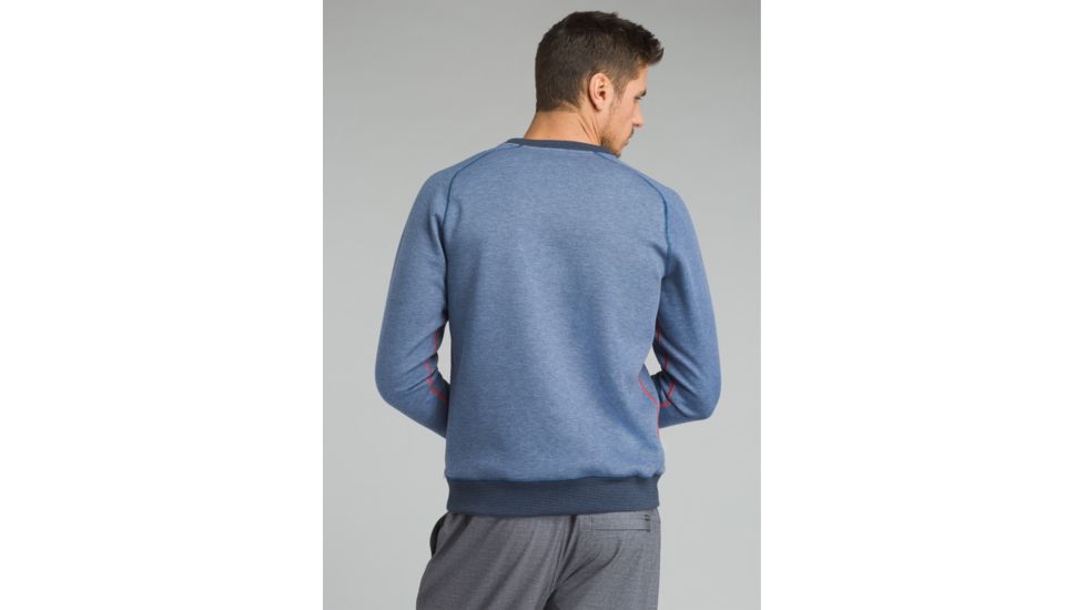prAna Halgren Urban Long Sleeve Crew T-Shirt - Mens, Equinox Blue Heather, XXLarge, M21181411-EBHT-XXL