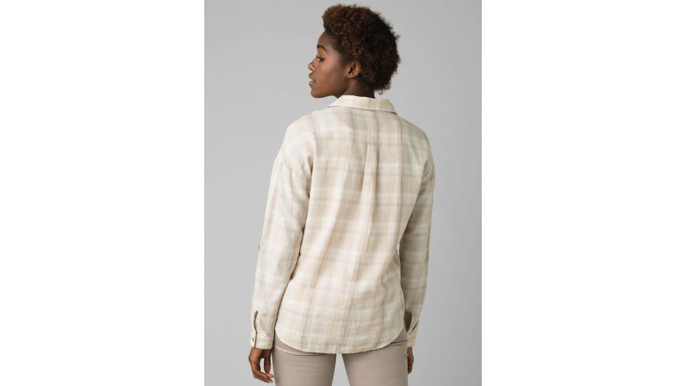 prAna Percy Top - Womens, Ashy Plaid, Medium, W21180493-ASPD-M
