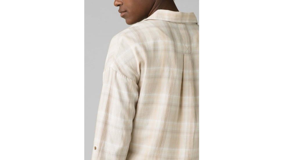 prAna Percy Top - Womens, Ashy Plaid, Medium, W21180493-ASPD-M