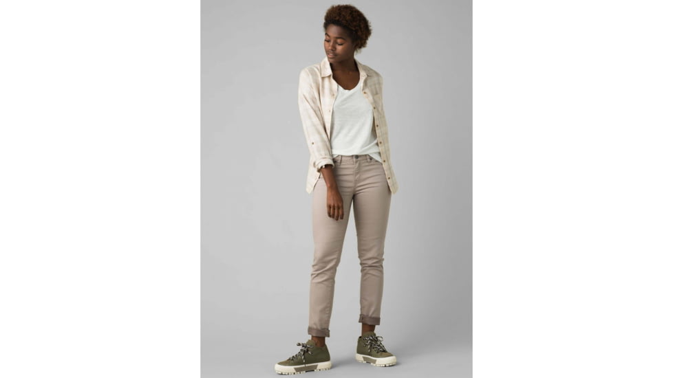 prAna Percy Top - Womens, Ashy Plaid, Medium, W21180493-ASPD-M