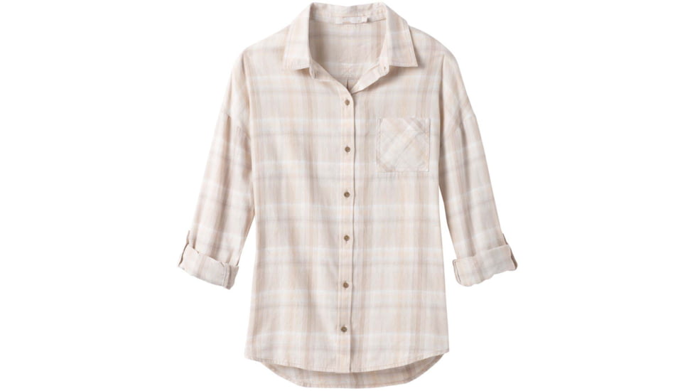 prAna Percy Top - Womens, Ashy Plaid, Medium, W21180493-ASPD-M