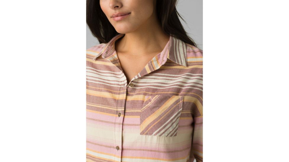 prAna Percy Top - Womens, Stone Stripe, Extra Small, W21180493-SXST-XS