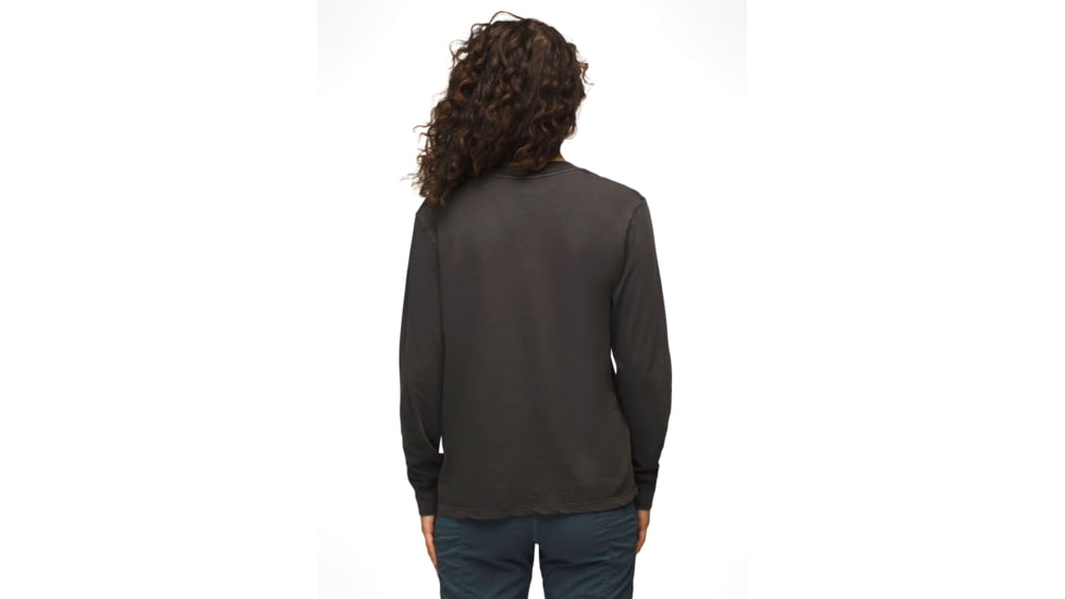 prAna Everyday Vintage-Washed LS Tee - Womens, Charcoal, XXL, 2057021-020-XXL