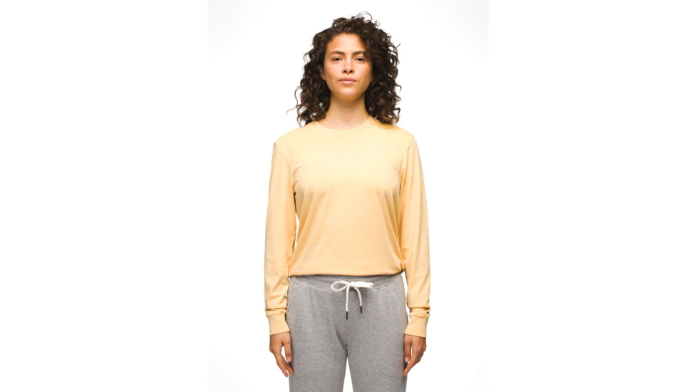prAna Everyday Vintage-Washed LS Tee - Womens, Sun Kissed, XXL, 2057021-700-XXL
