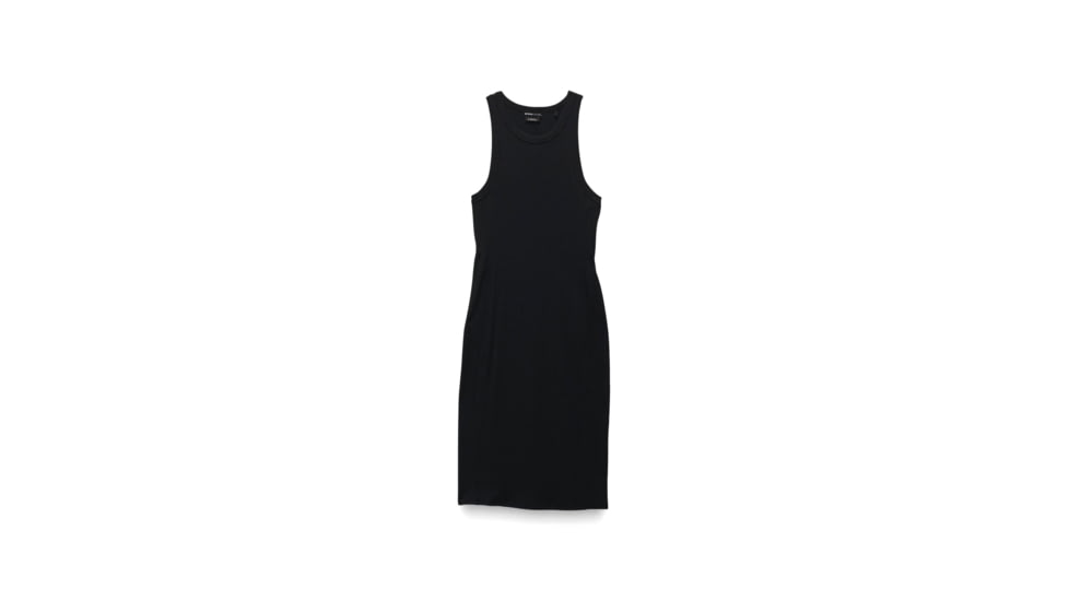 prAna Foundation Rib Dress - Womens, Black Heather, M, 1971491-002-M