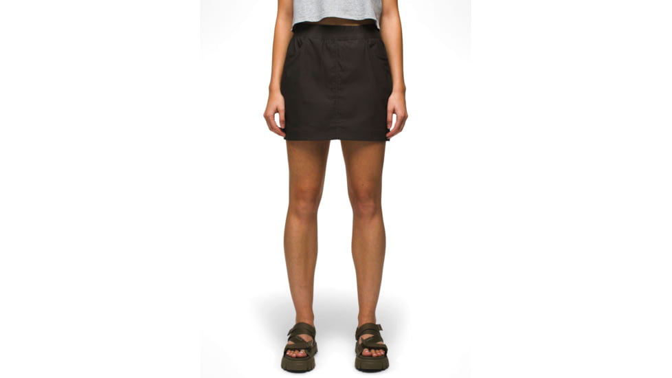 prAna Halle E-Waist Skort II - Womens, Dark Iron, 0, 1971681-020-0