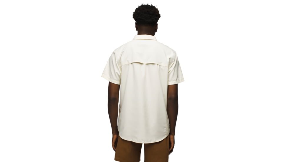 prAna Lost Sol Short Sleeve Shirt Standard Fit - Mens, Chalk, XXL, 1972351-101-ST-XXL