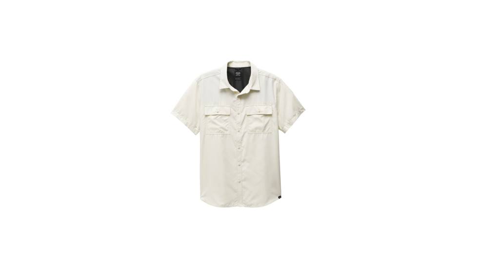 prAna Lost Sol Short Sleeve Shirt Standard Fit - Mens, Chalk, XXL, 1972351-101-ST-XXL
